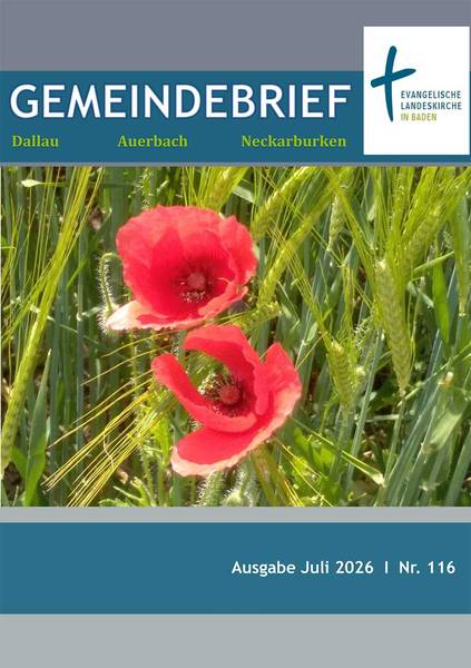 Quelle: Pfarramt, Pfarramt, Pfarramt Titelblatt des Gemeindebriefs 116 - Juli 2026
